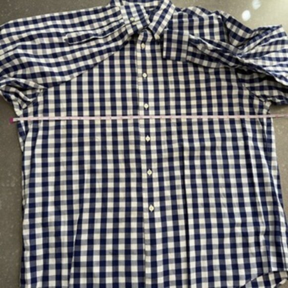 Brooks Brothers Navy & White Gingham Button-Down Shirt – Size Large - Picture 11 of 12